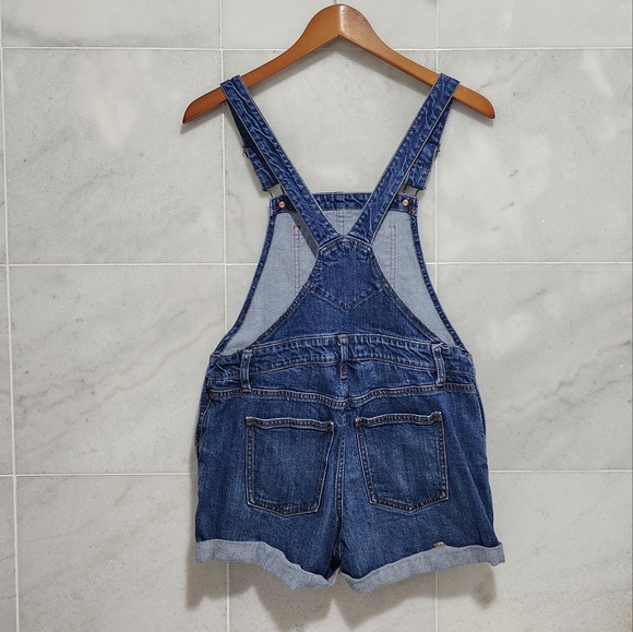 Old Navy Overalls Non-Stretch Jean Short Dark Washed Xs - Picture 7 of 8